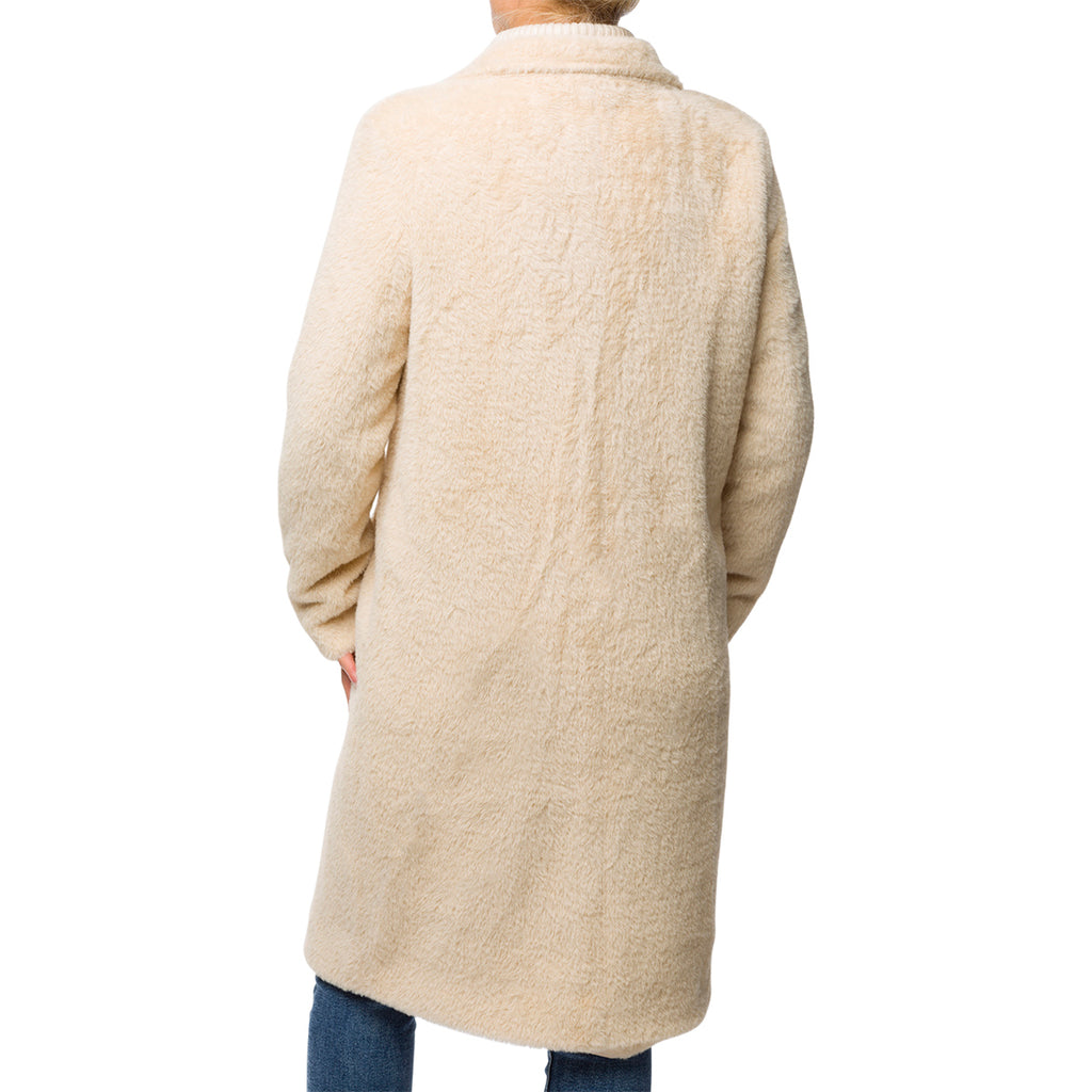 Cappotto lungo beige da donna in pelliccia sintetica Swish Jeans