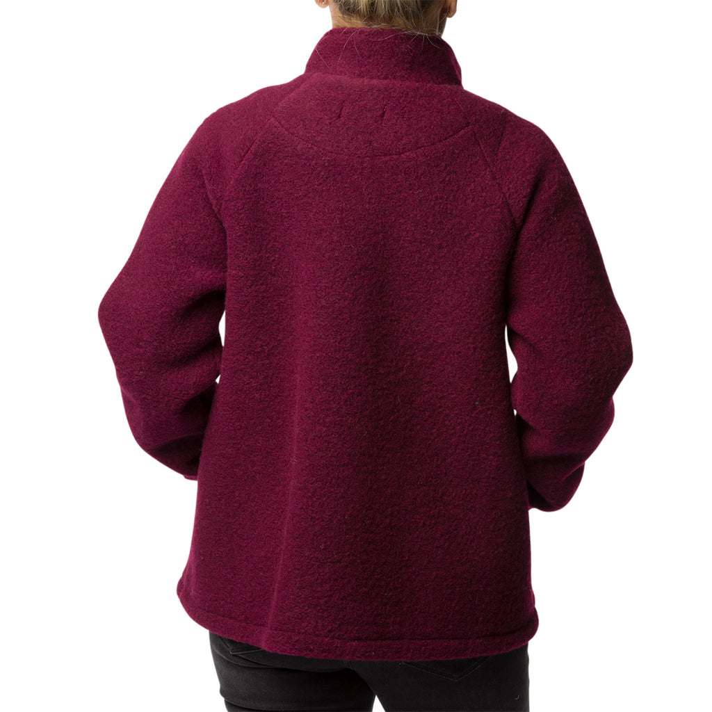 Cappotto corto bordeaux in lana cotta da donna Swish Jeans