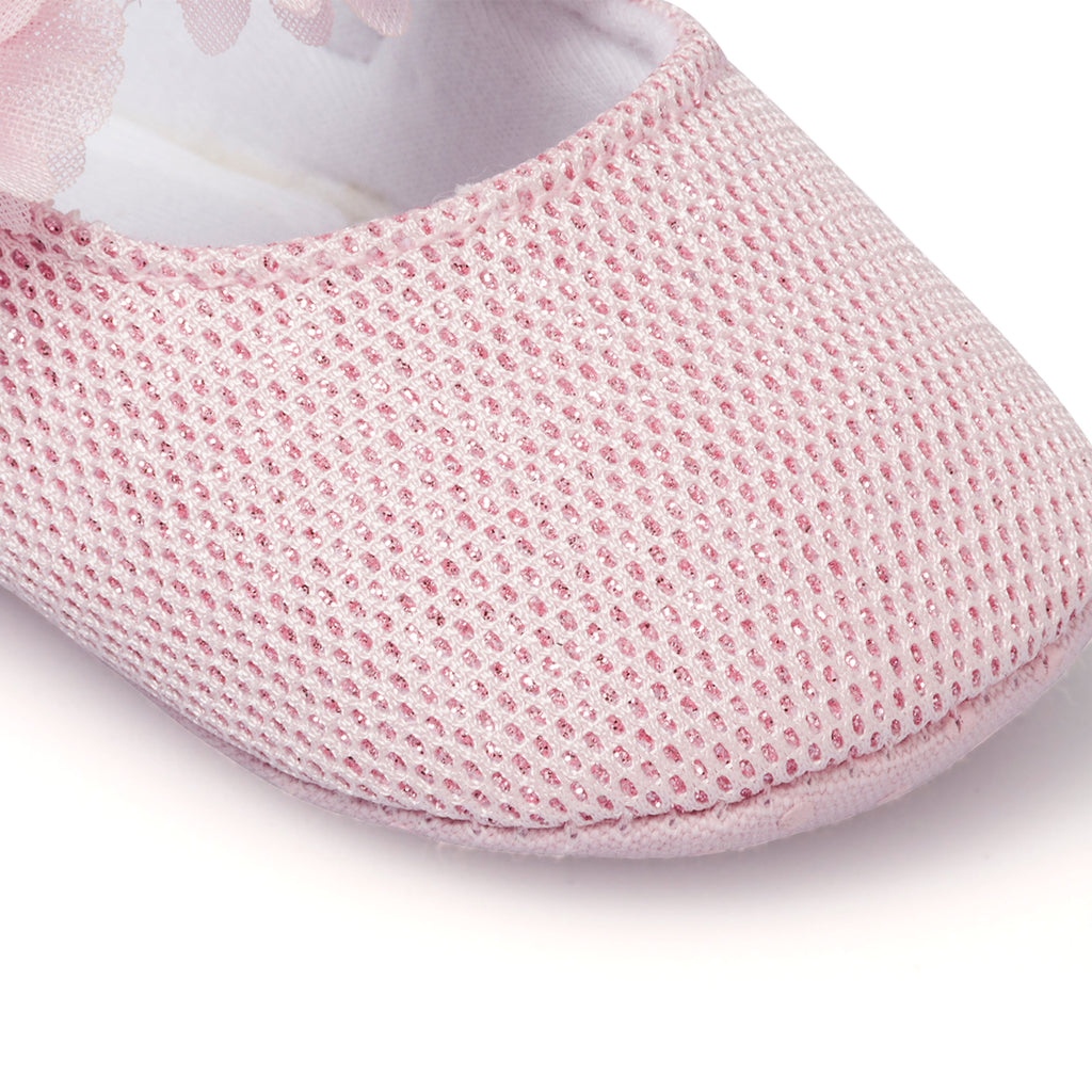 Ballerine primi passi rosa da bambina con fiorellini Chicco Nedela