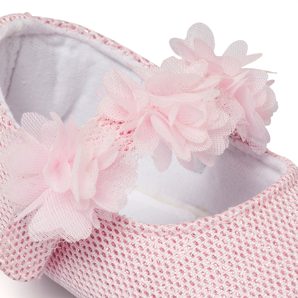 Ballerine primi passi rosa da bambina con fiorellini Chicco Nedela