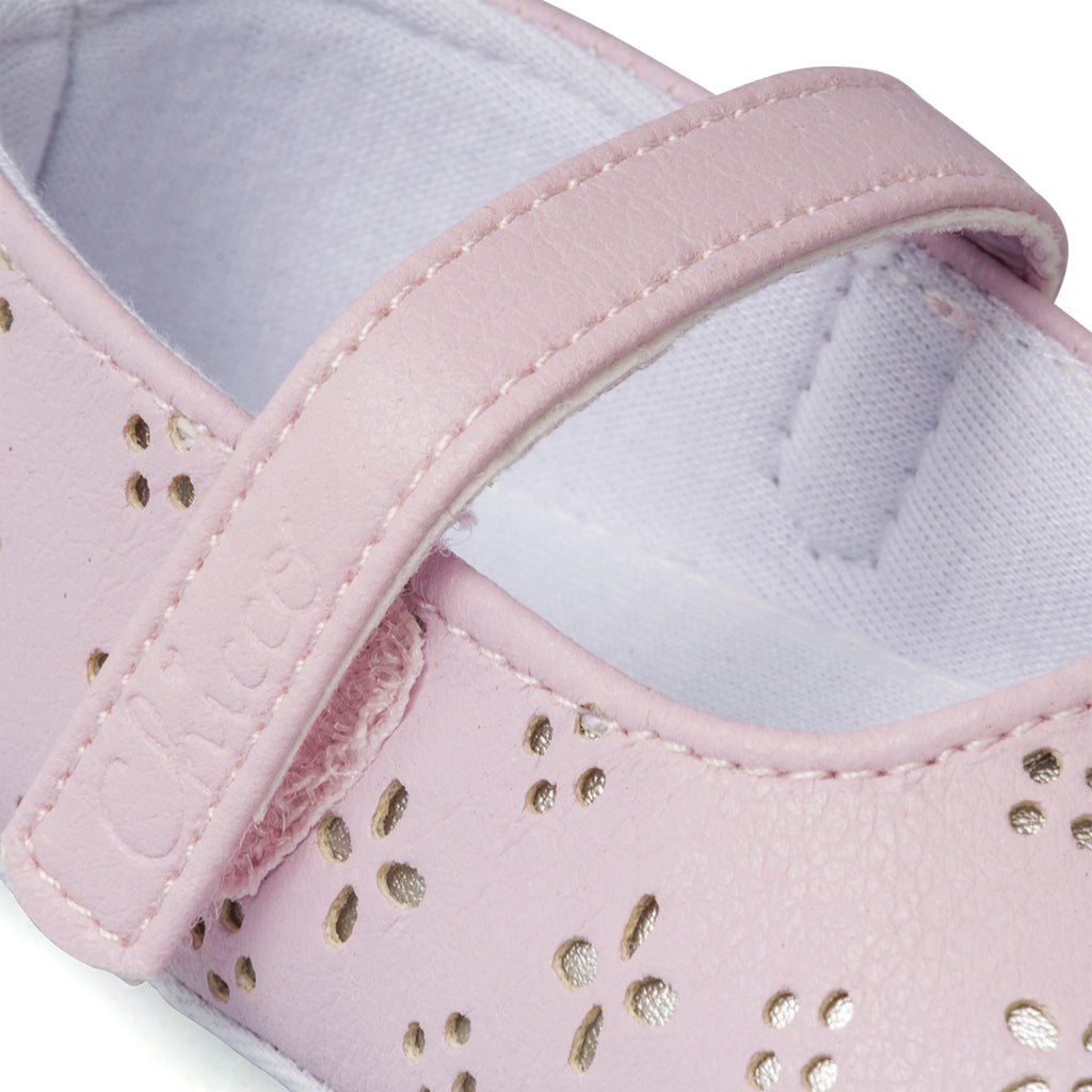 Ballerine primi passi rosa traforate da bambina Chicco Ollie