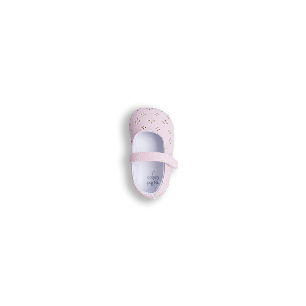 Ballerine primi passi rosa traforate da bambina Chicco Ollie