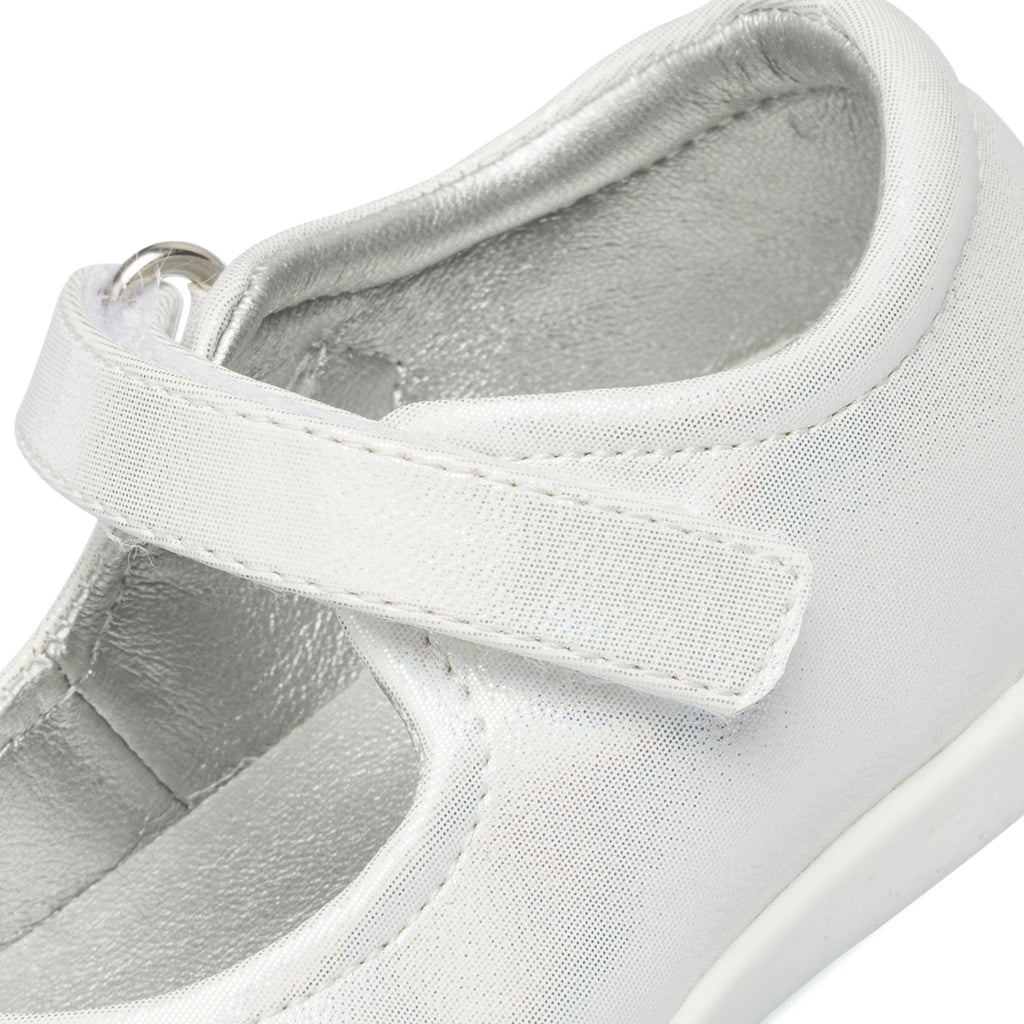 Ballerine primi passi bianche da bambina con glitter Le scarpe di Alice