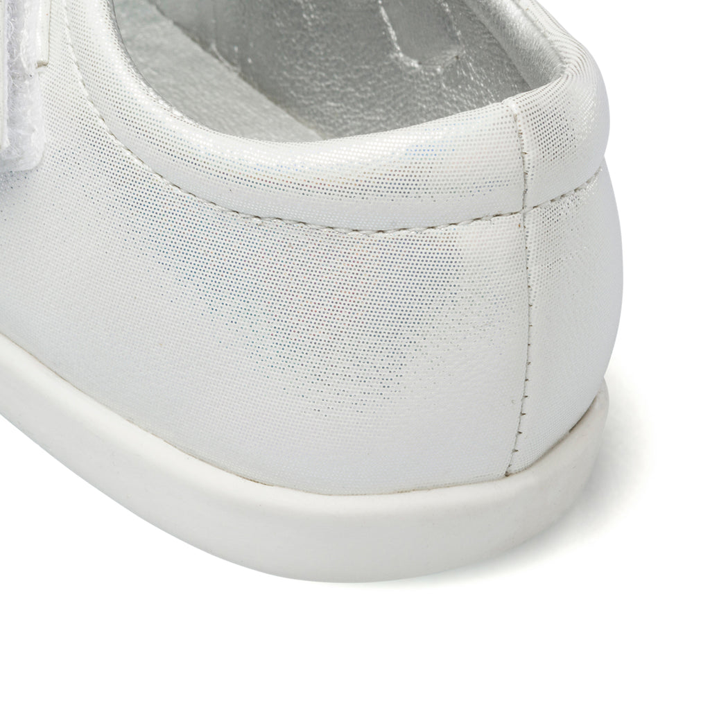 Ballerine primi passi bianche da bambina con glitter Le scarpe di Alice