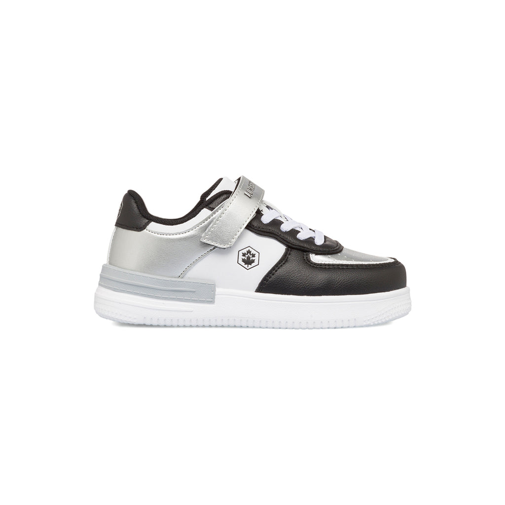 Sneakers bianche, nere e argento da bambina Lumberjack Freya