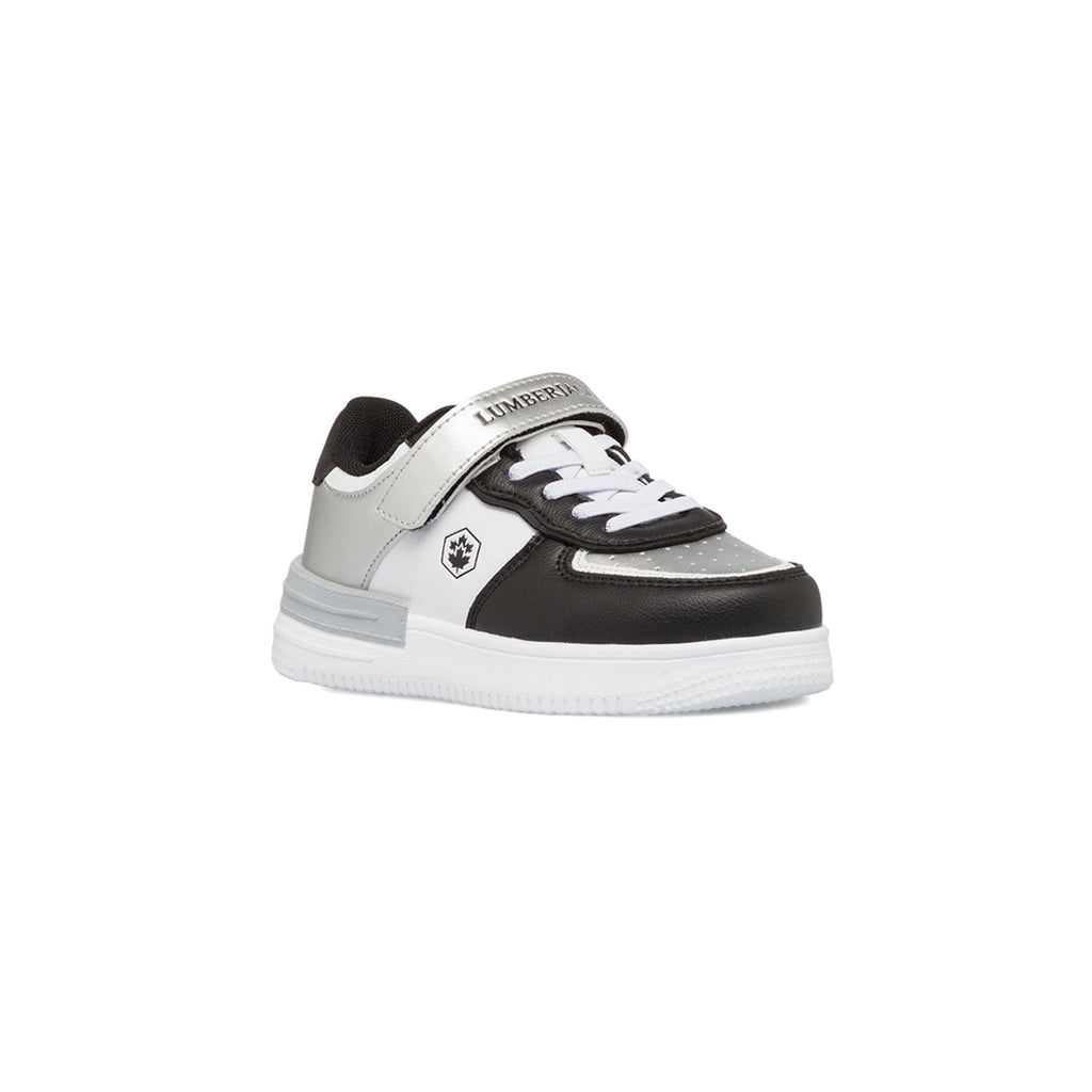 Sneakers bianche, nere e argento da bambina Lumberjack Freya