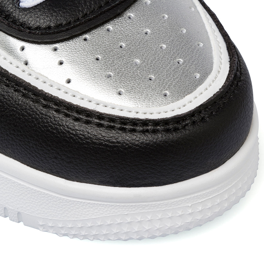 Sneakers bianche, nere e argento da bambina Lumberjack Freya