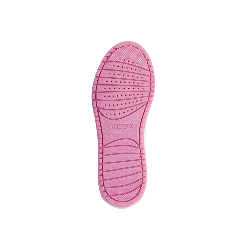 Sneakers traspiranti bianche con dettagli multicolore da bambina Geox Washiba