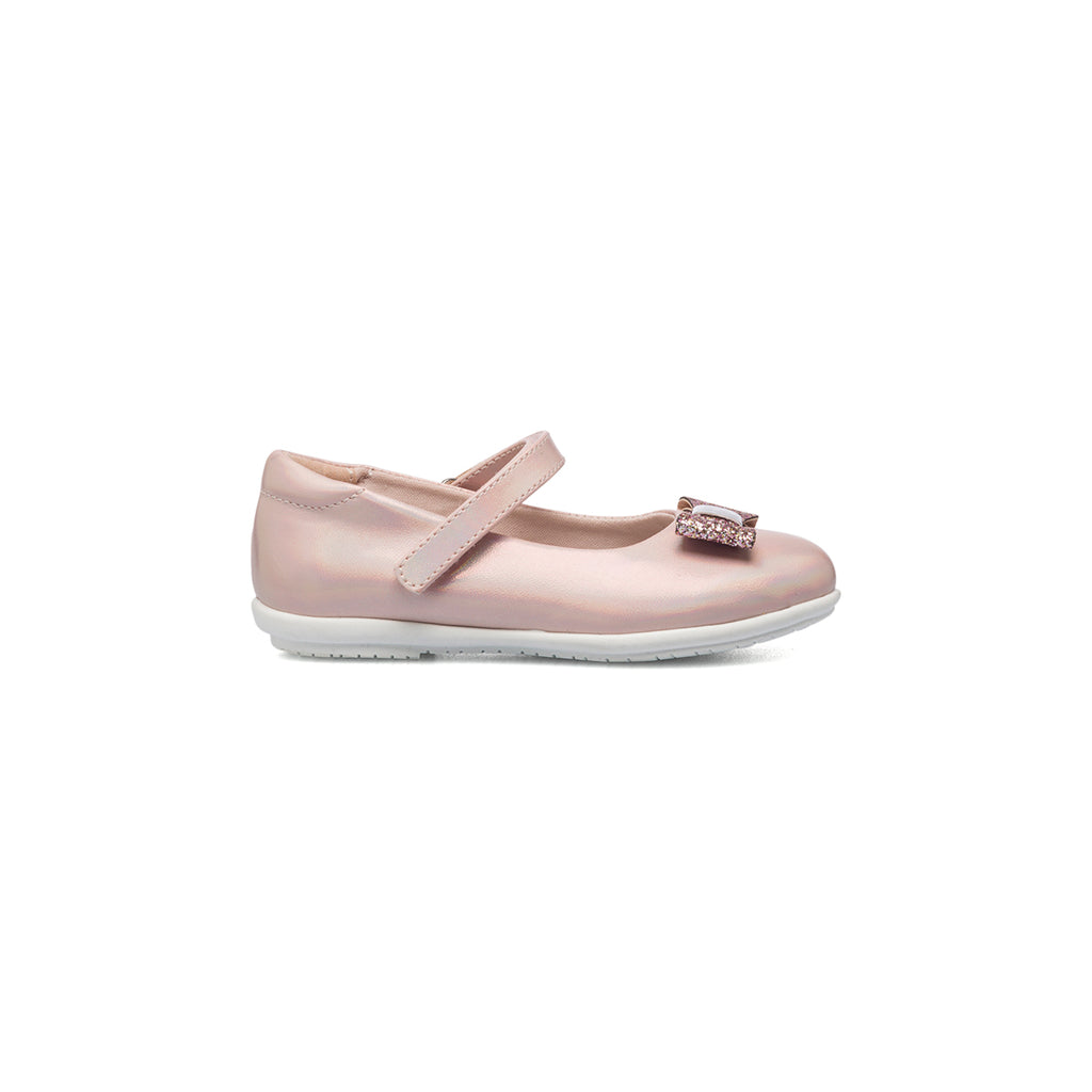 Ballerine rosa con fiocchetto glitterato Le scarpe di Alice