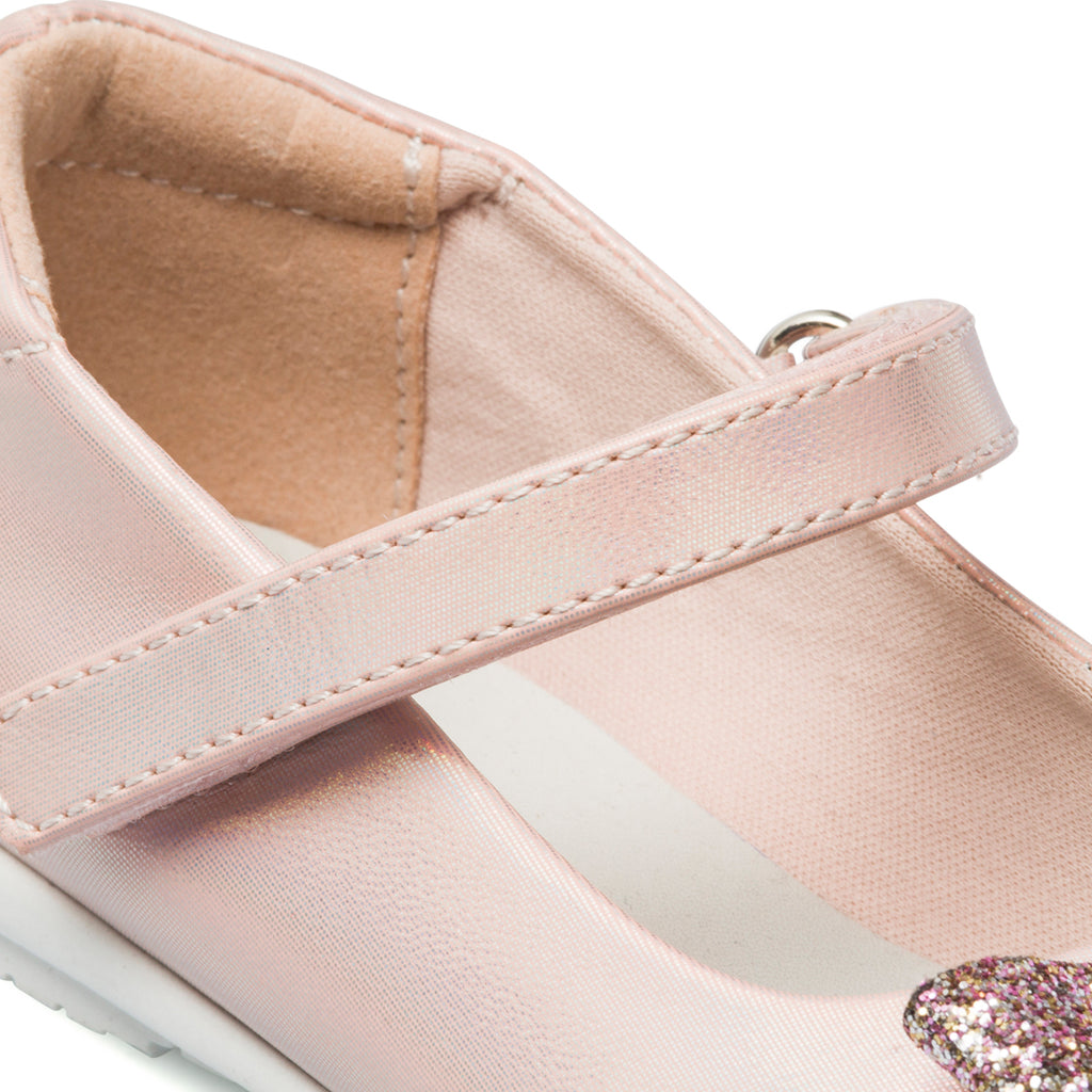 Ballerine rosa con fiocchetto glitterato Le scarpe di Alice