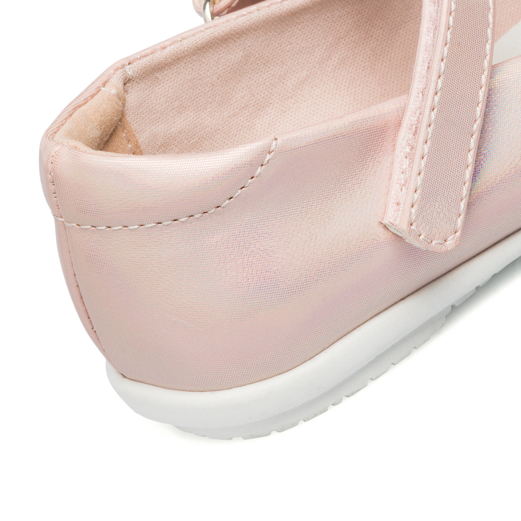 Ballerine rosa con fiocchetto glitterato Le scarpe di Alice