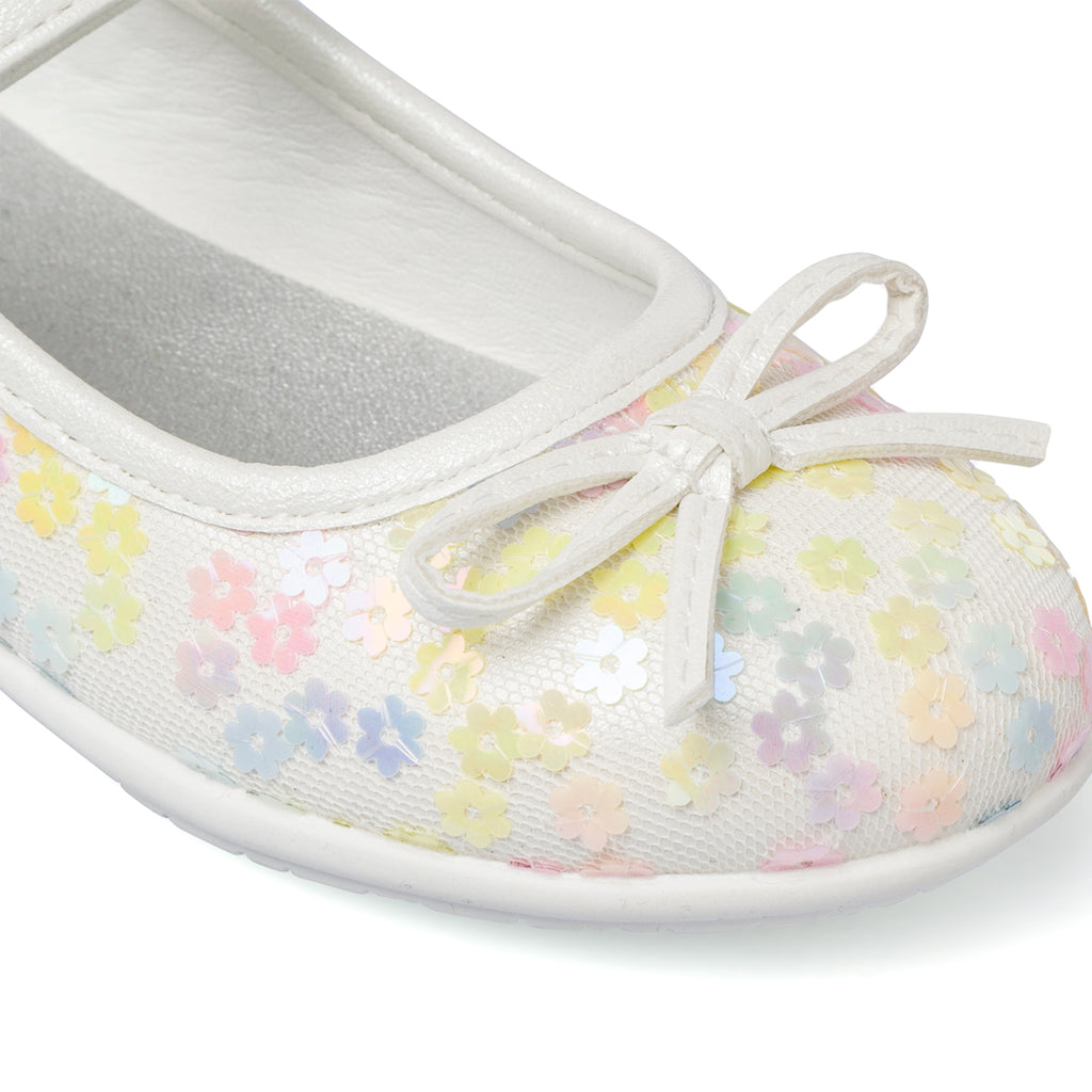 Ballerine da bambina con fiorellini arcobaleno Le scarpe di Alice