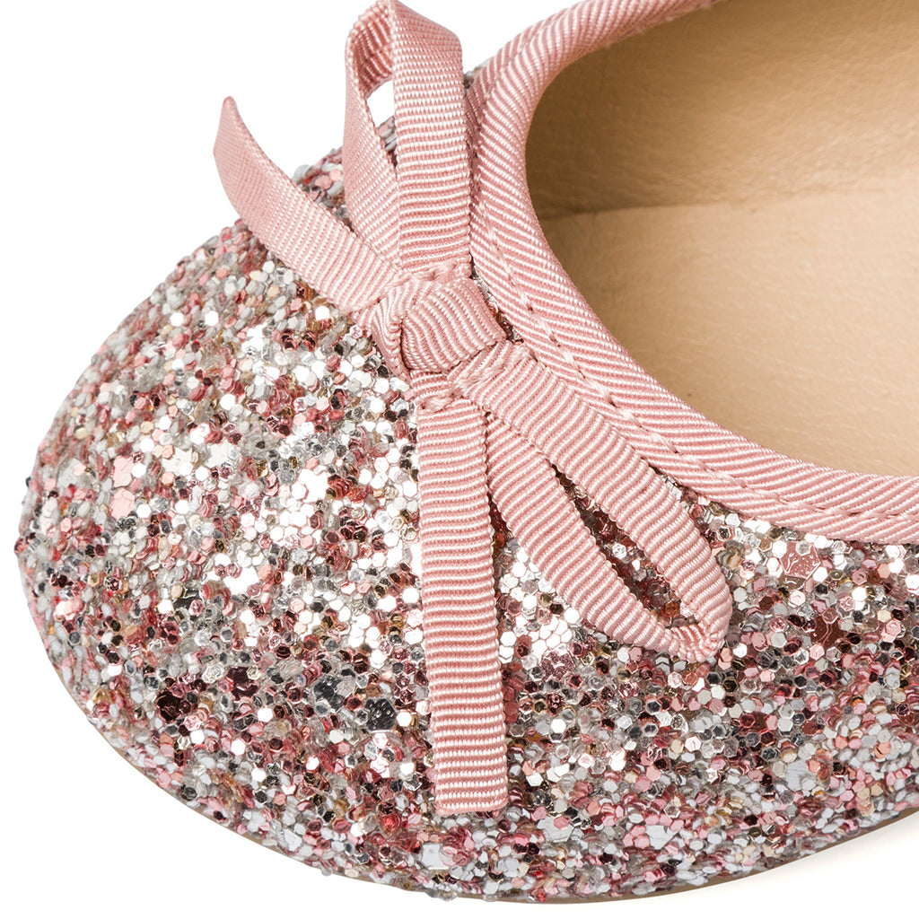 Ballerine rosa da bambina con paillettes Le scarpe di Alice