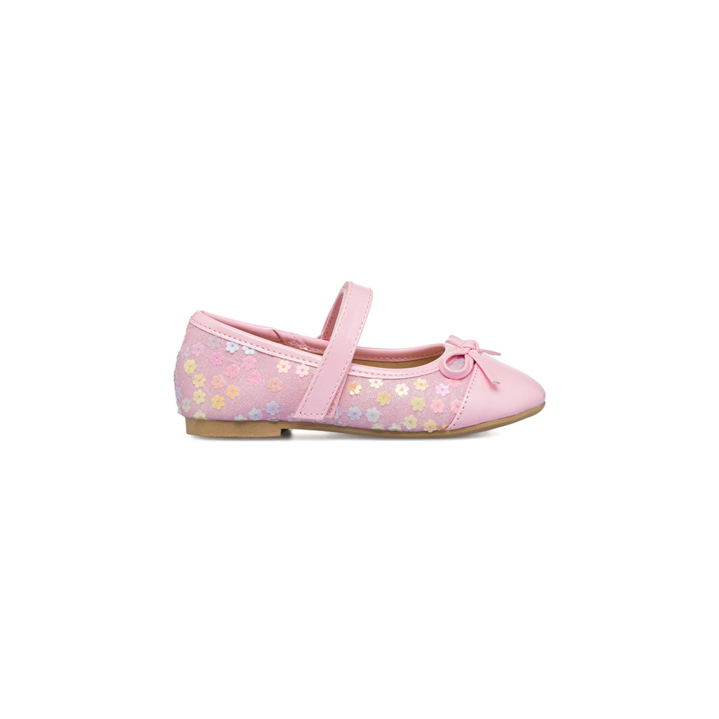 Ballerine rosa da bambina con fiorellini Le scarpe di Alice
