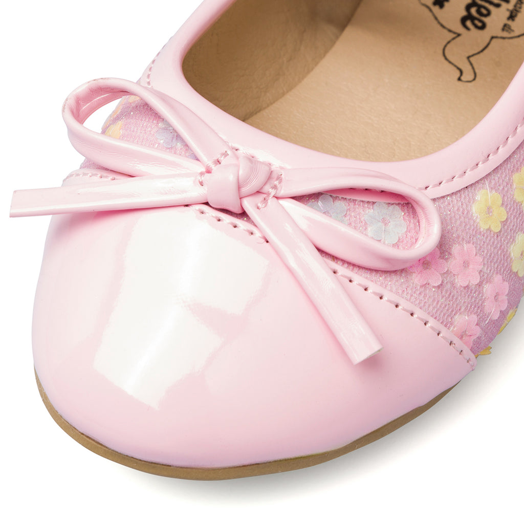 Ballerine rosa da bambina con fiorellini Le scarpe di Alice