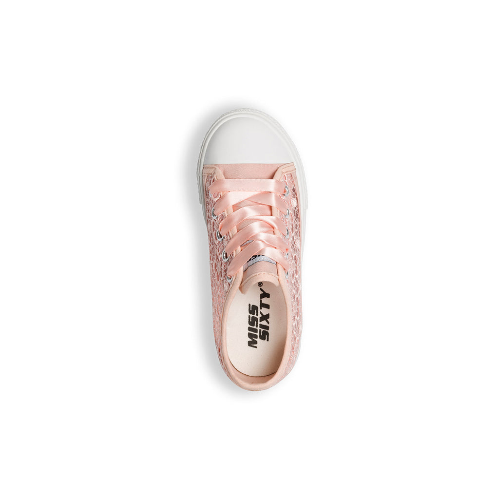 Sneakers rosa in tessuto con lacci in raso Miss Sixty