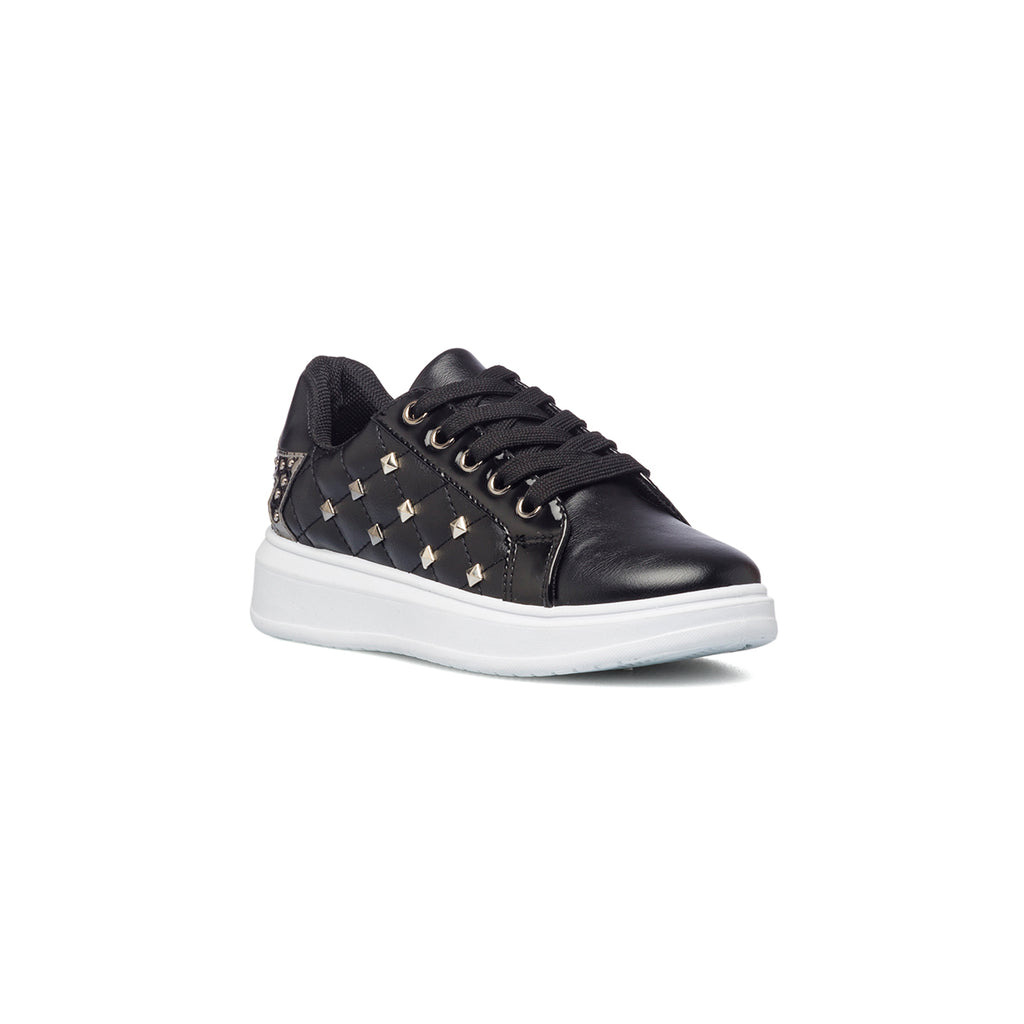 Sneakers nere effetto trapuntato con piccole borchie 10 Baci