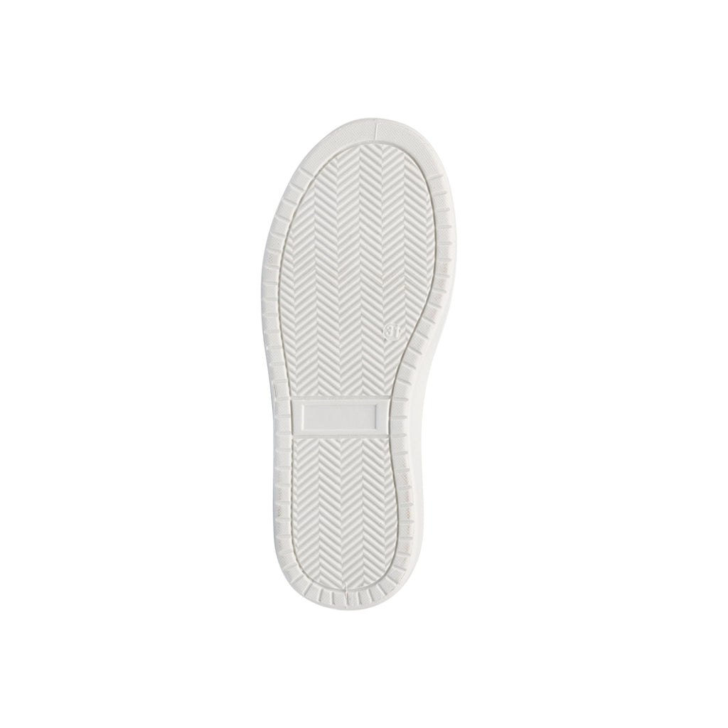 Sneakers bianche da bambina con glitter e borchiette 10 Baci