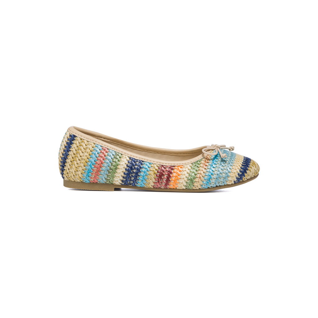 Ballerine multicolore in rafia con fiocchetto Swish Jeans