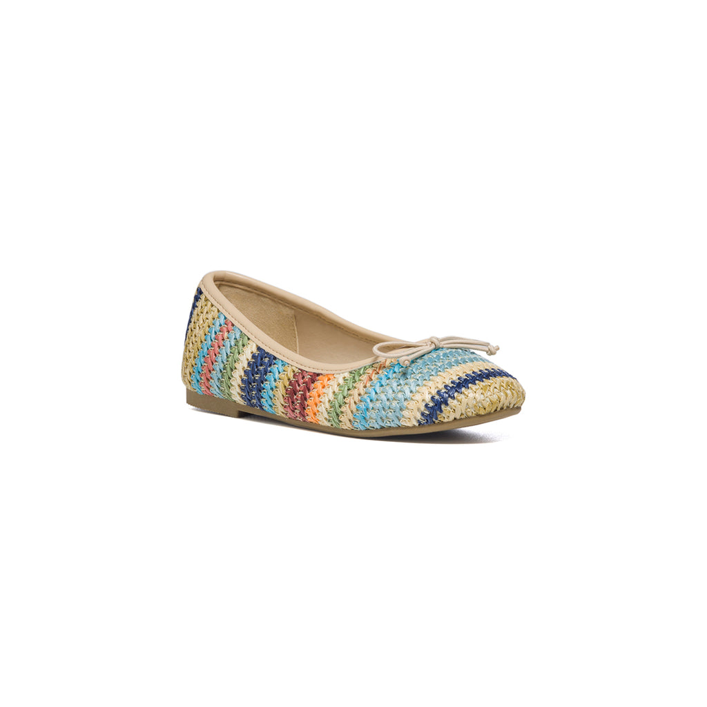 Ballerine multicolore in rafia con fiocchetto Swish Jeans