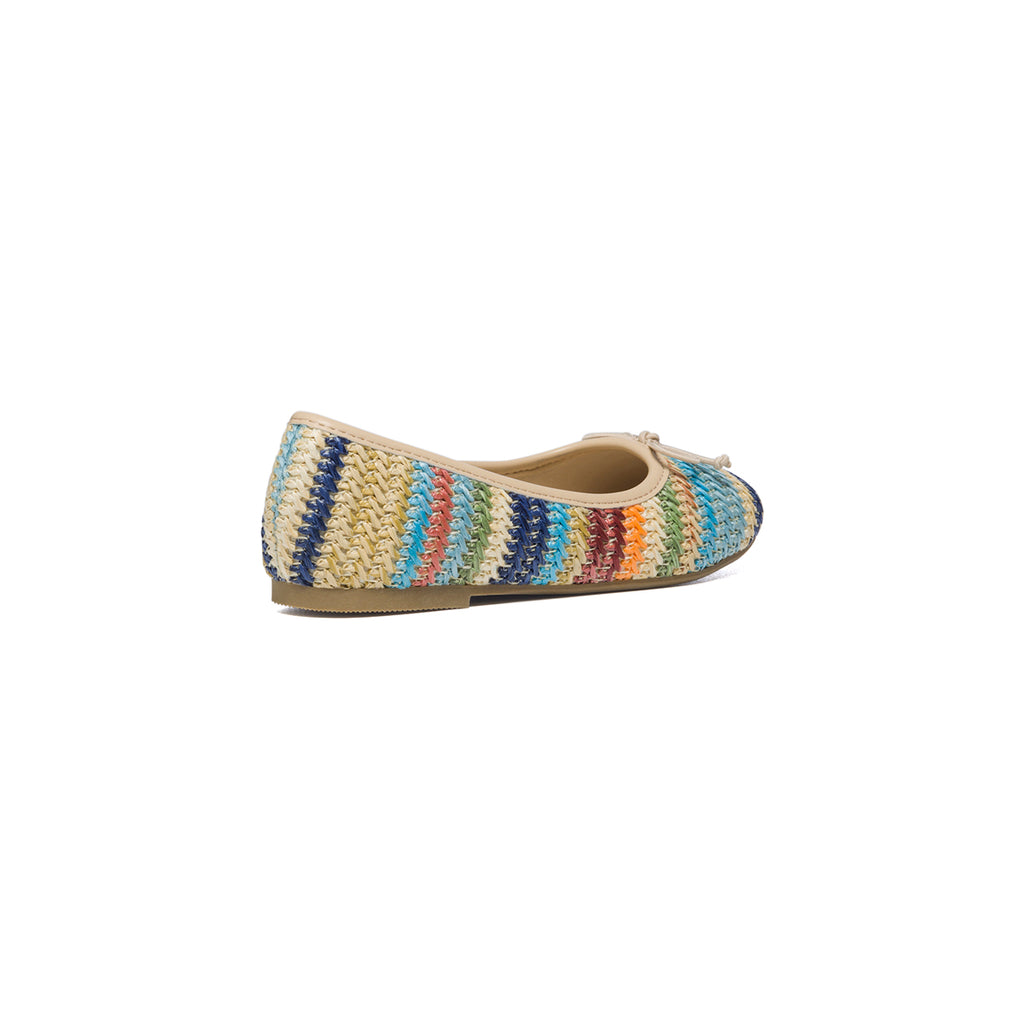 Ballerine multicolore in rafia con fiocchetto Swish Jeans