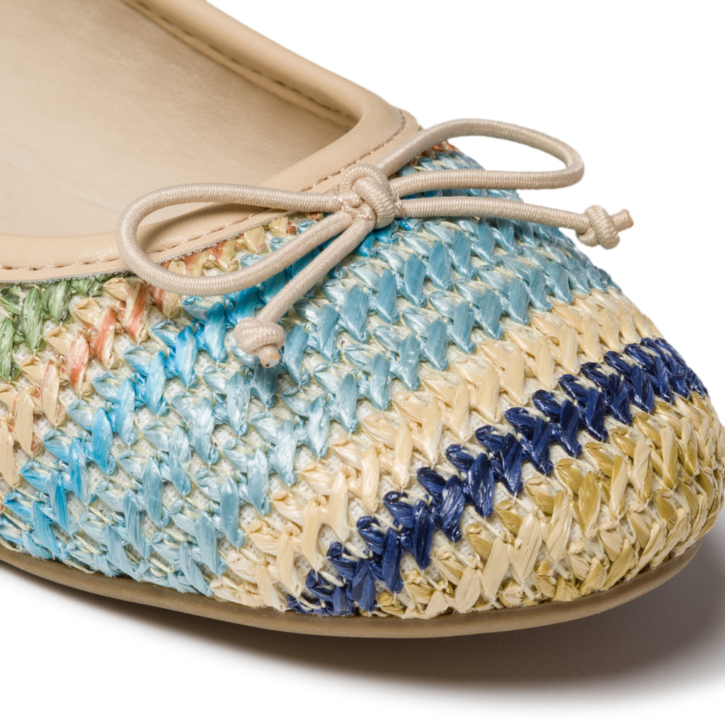 Ballerine multicolore in rafia con fiocchetto Swish Jeans