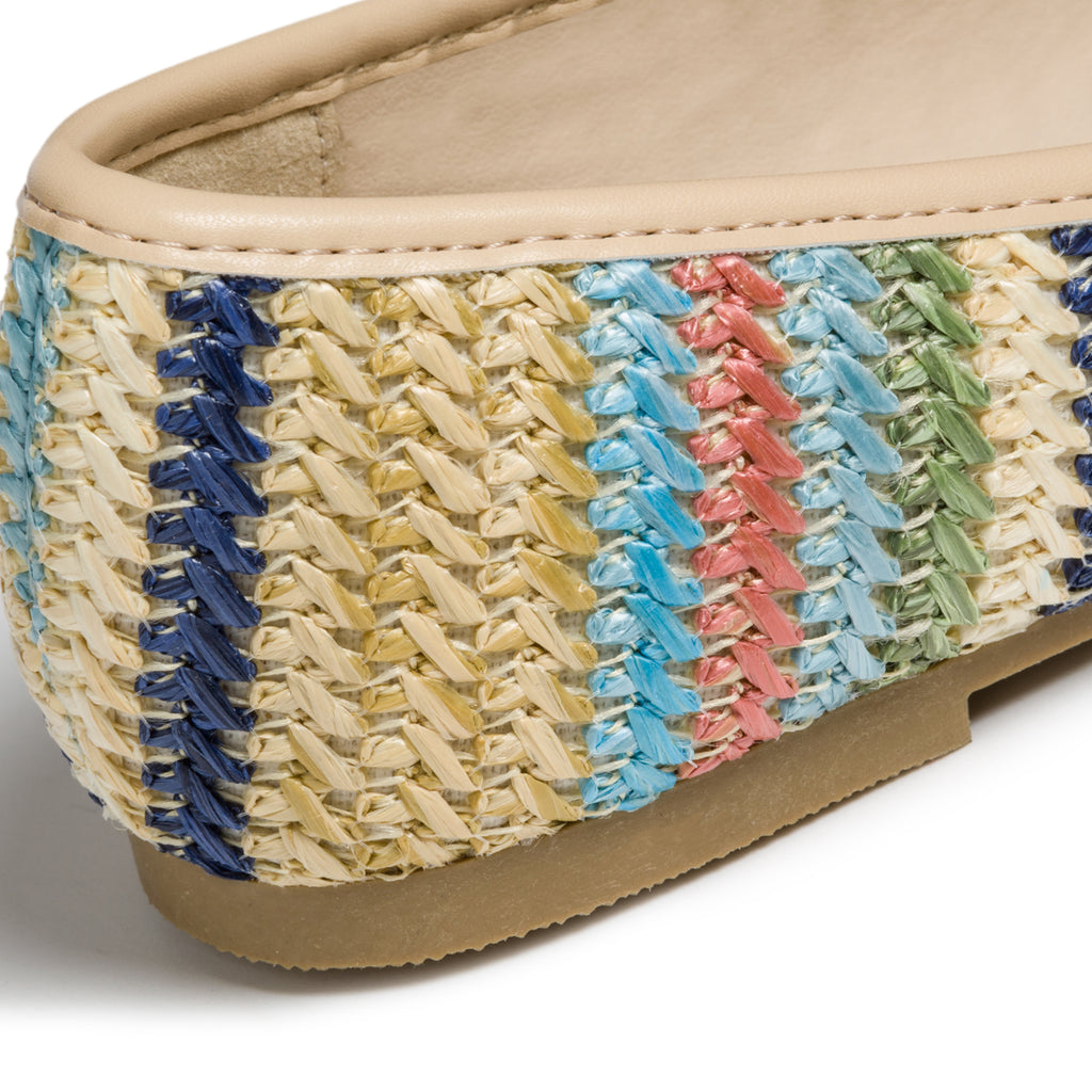 Ballerine multicolore in rafia con fiocchetto Swish Jeans