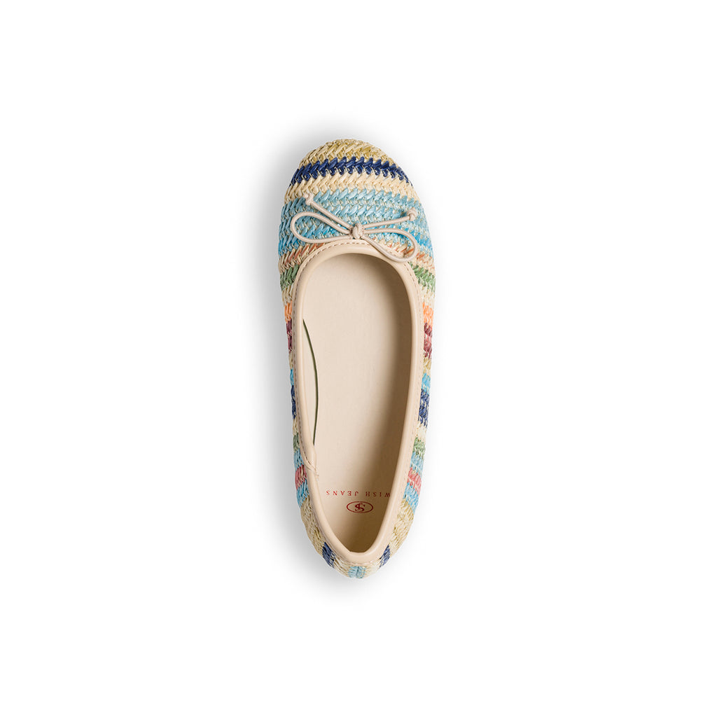 Ballerine multicolore in rafia con fiocchetto Swish Jeans