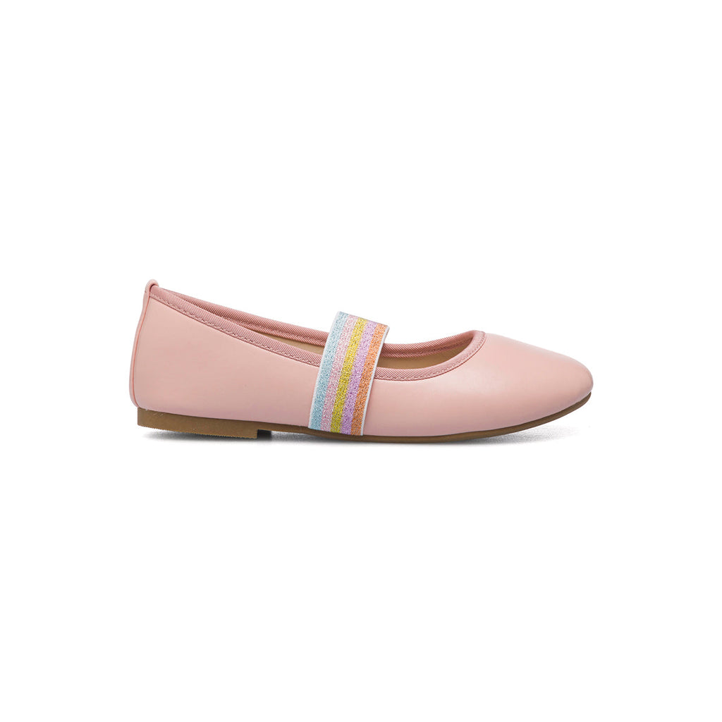 Ballerine rosa con fascia arcobaleno 10 Baci