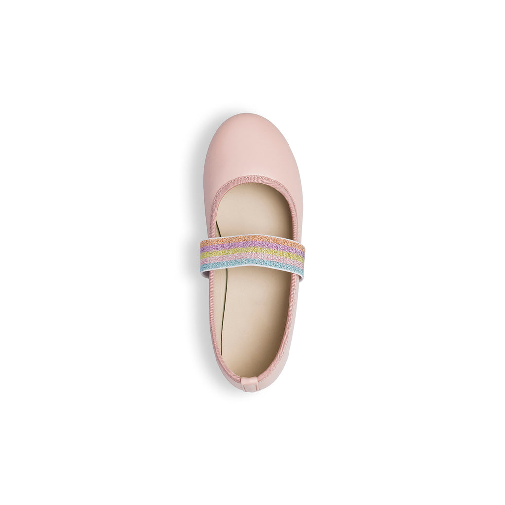 Ballerine rosa con fascia arcobaleno 10 Baci