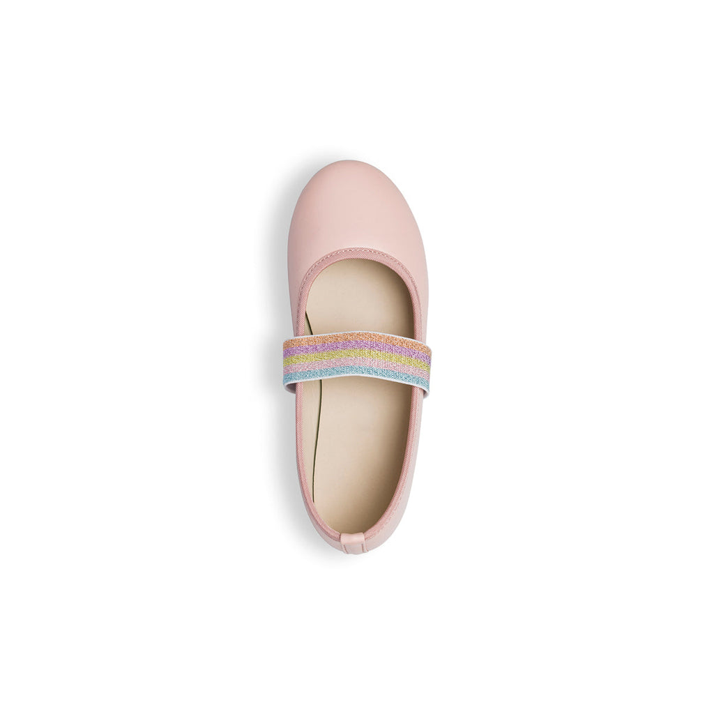 Ballerine rosa con fascia arcobaleno 10 Baci