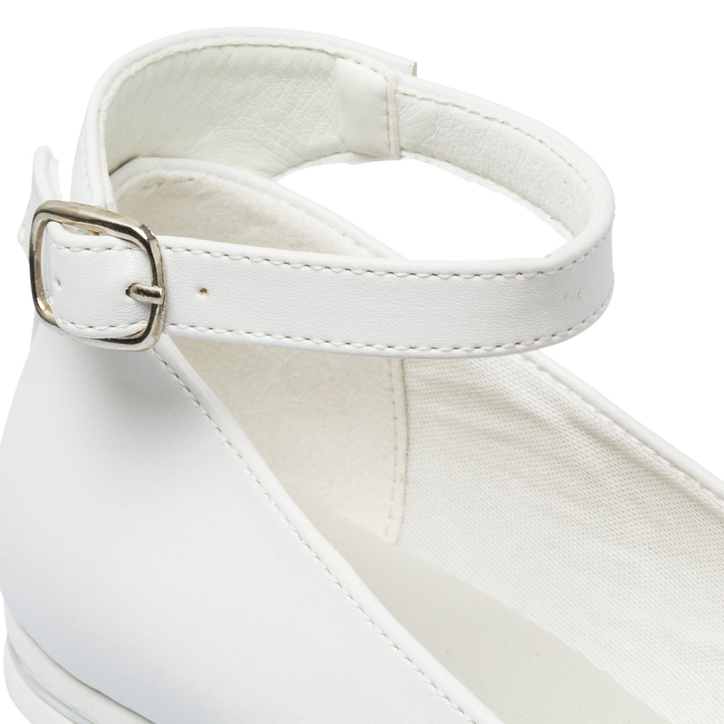 Ballerine bianche con strass sul fiocchetto 10 Baci