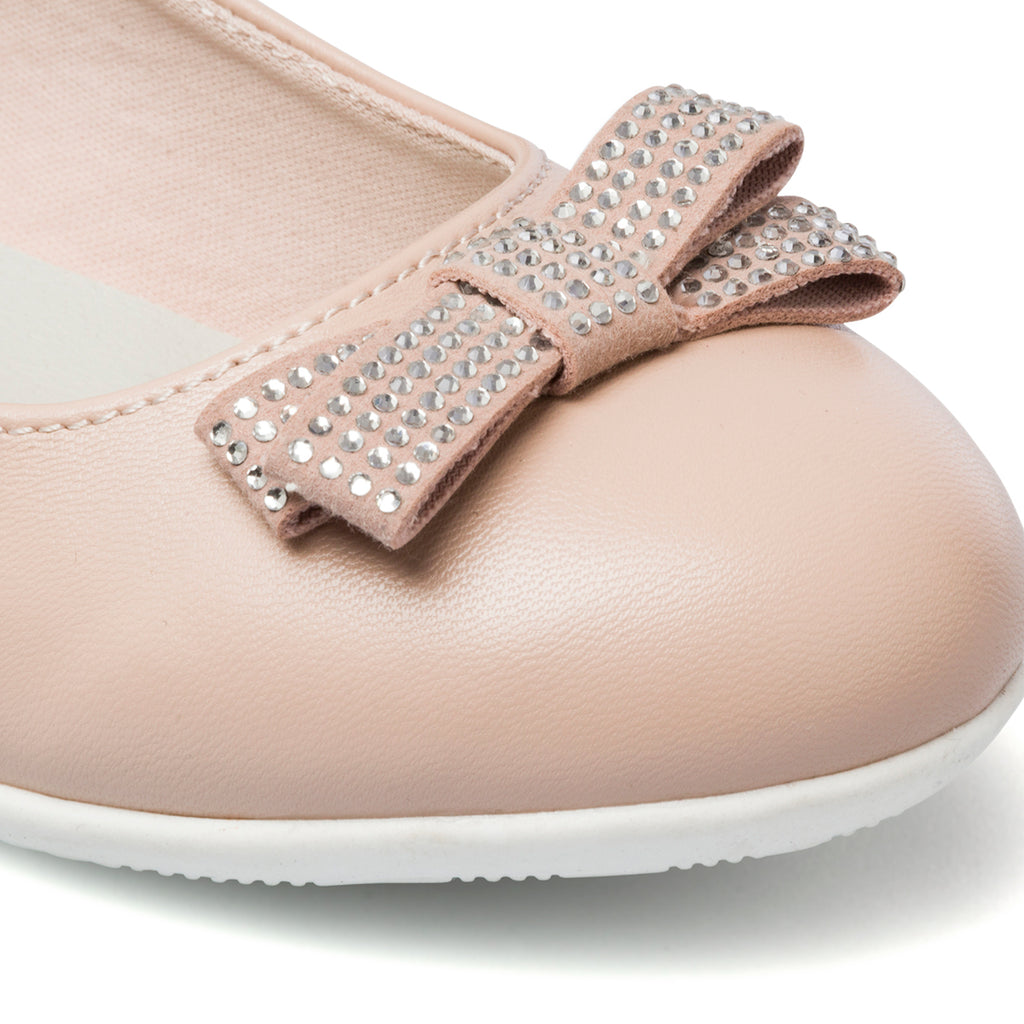 Ballerine rosa con strass sul fiocchetto 10 Baci