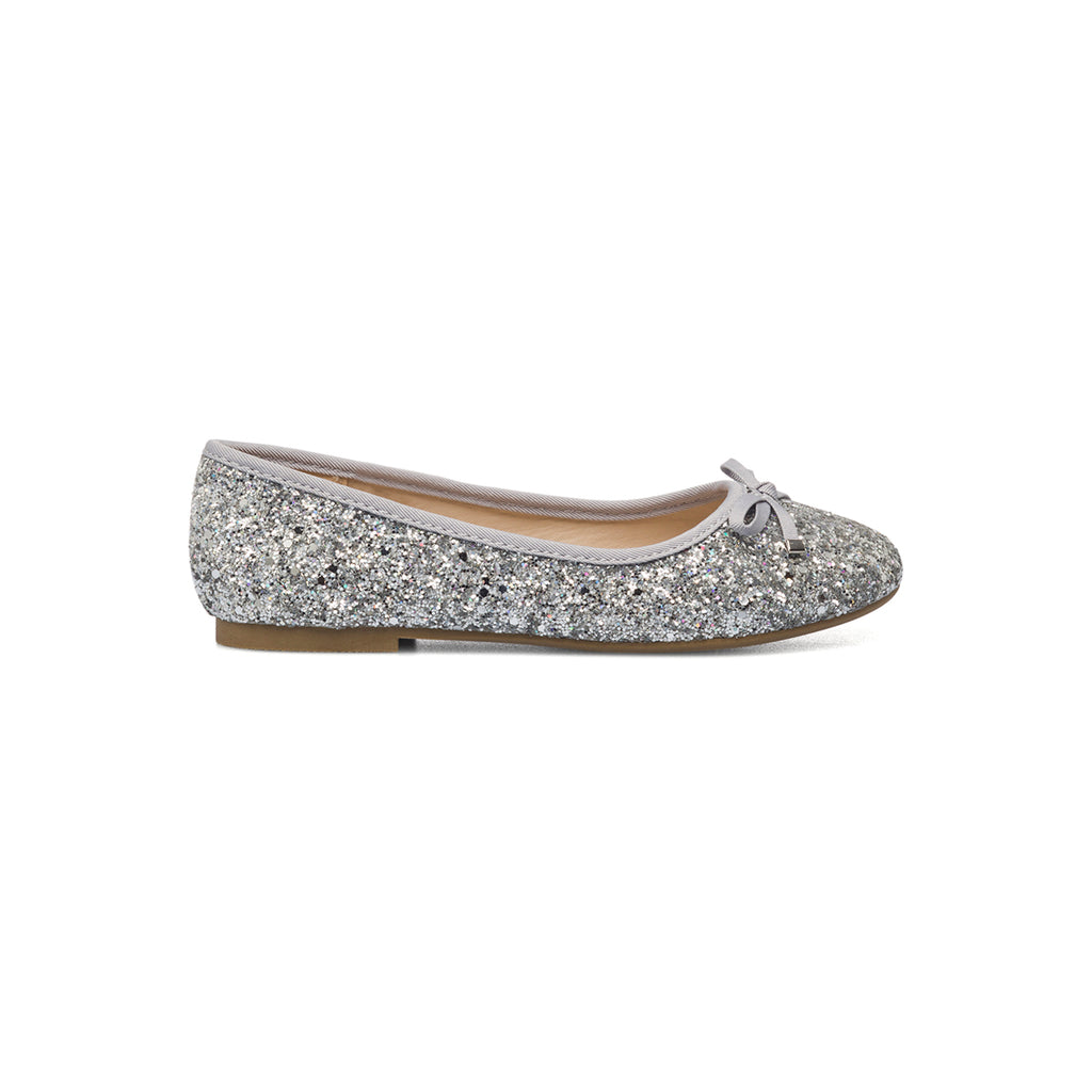 Ballerine argento effetto glitterato 10 Baci