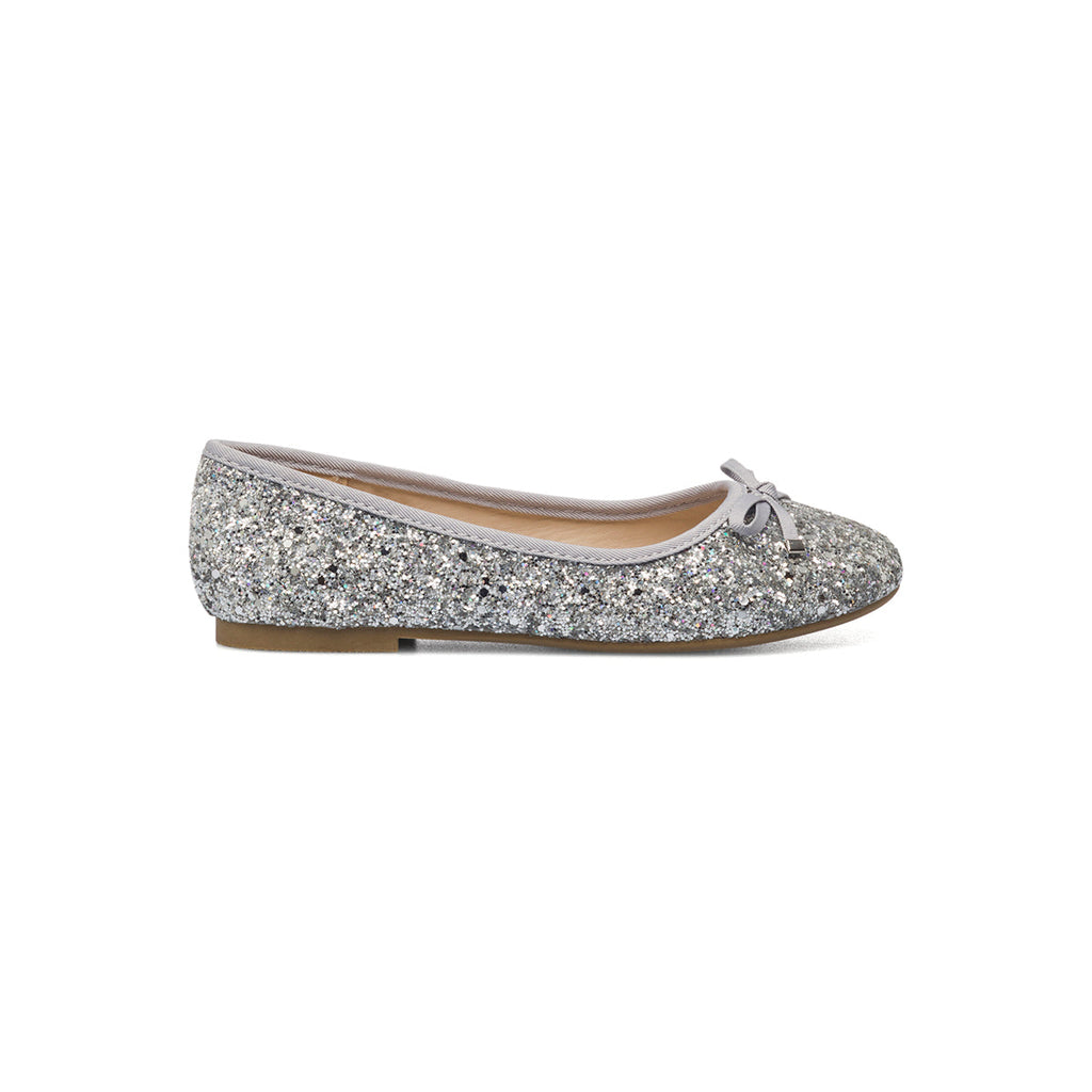 Ballerine argento effetto glitterato 10 Baci