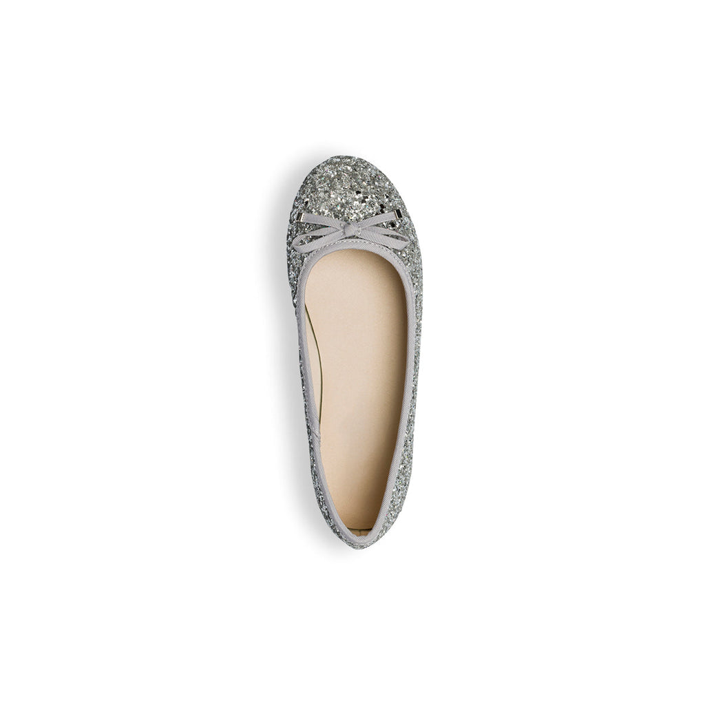 Ballerine argento effetto glitterato 10 Baci