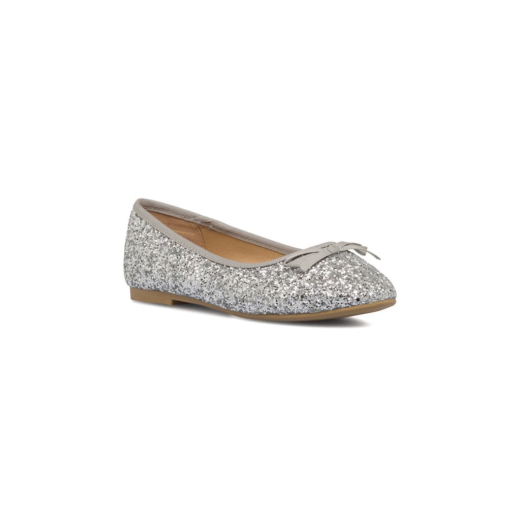 Ballerine argento da bambina con paillettes Le scarpe di Alice