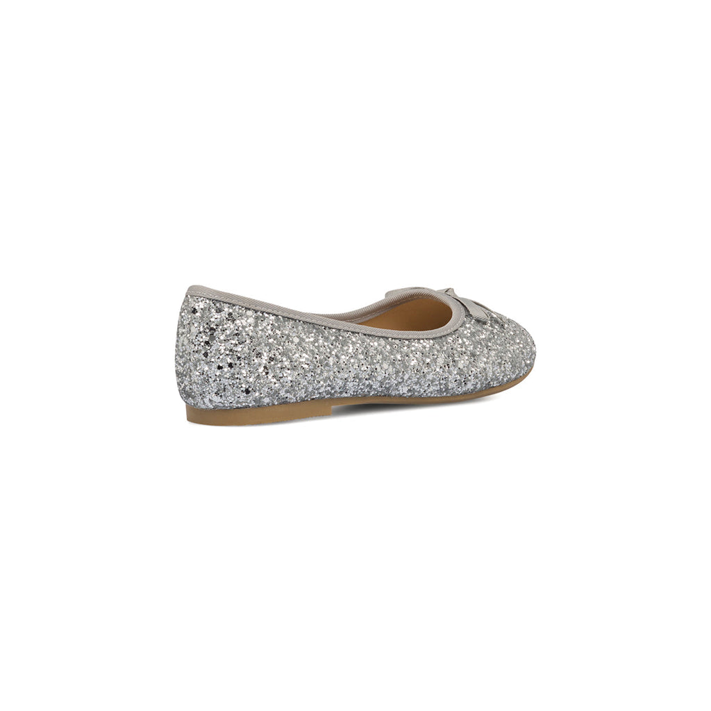 Ballerine argento da bambina con paillettes Le scarpe di Alice