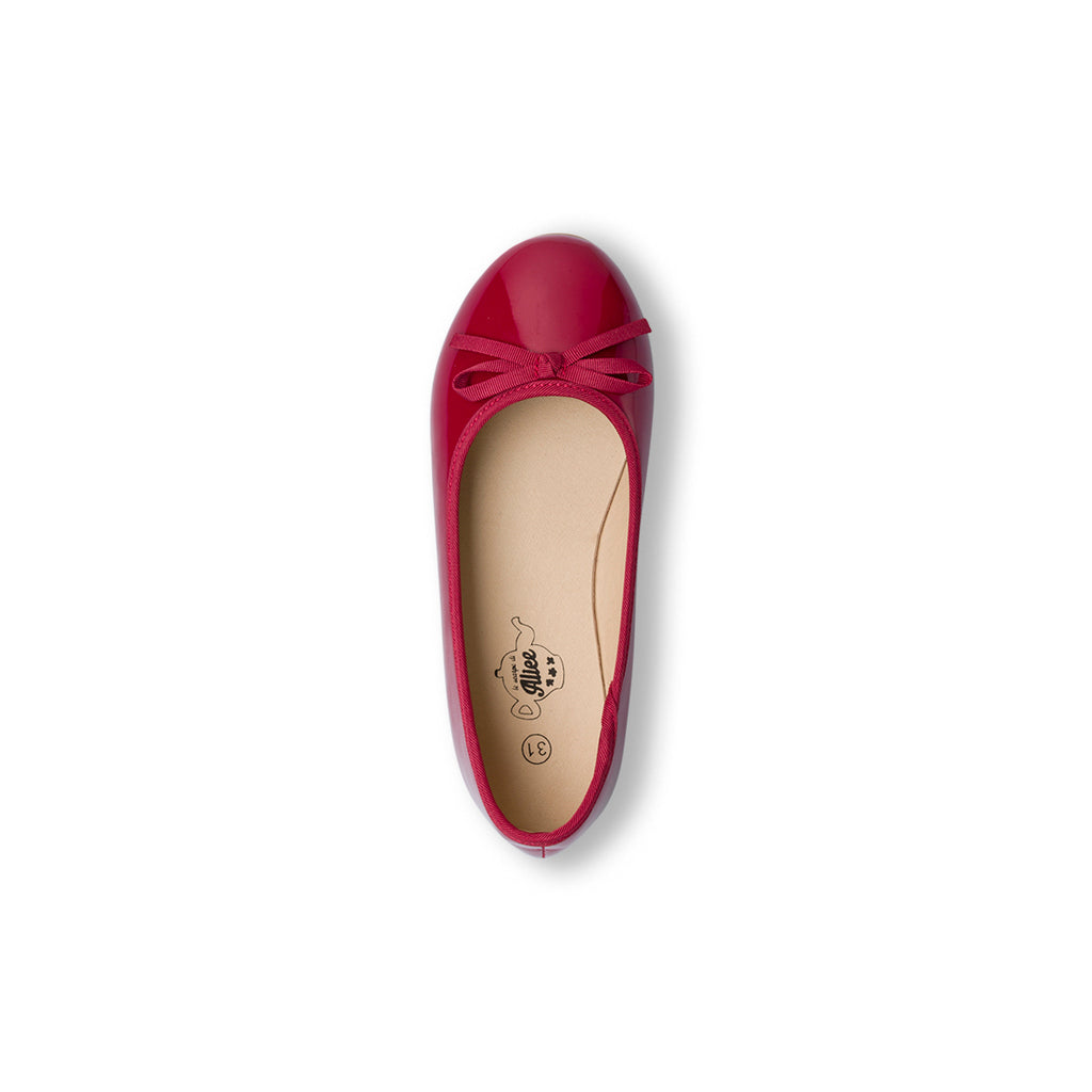 Ballerine rosse effetto vernice da bambina Le scarpe di Alice