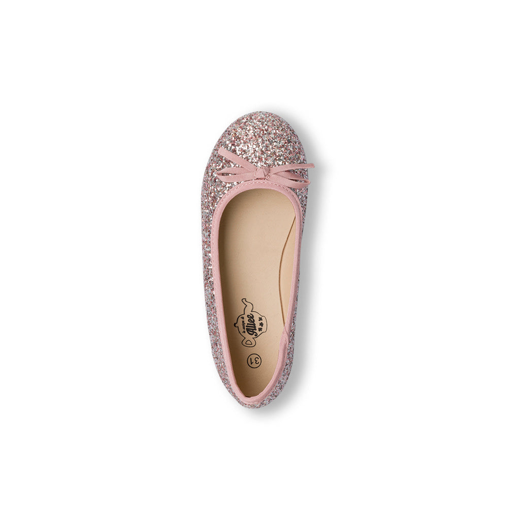 Ballerine rosa da bambina con paillettes Le scarpe di Alice