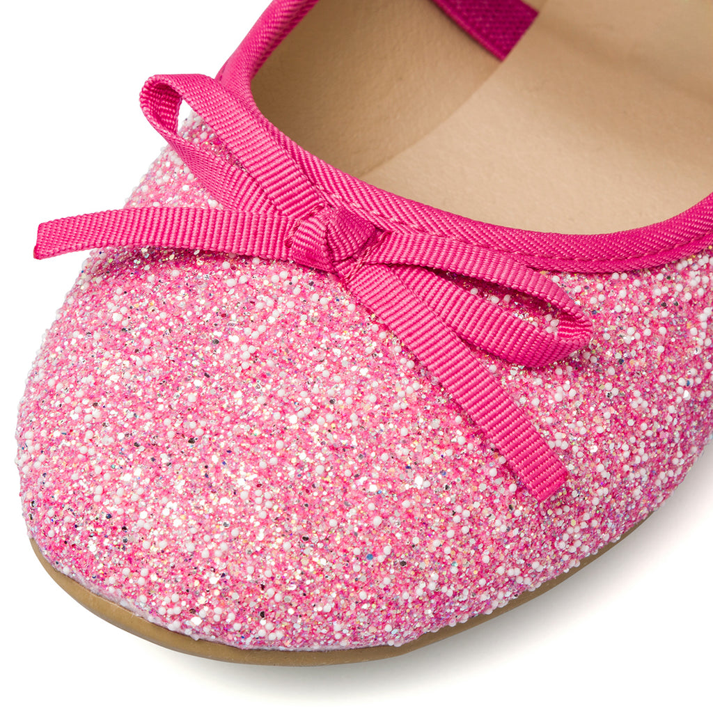 Ballerine fucsia glitterate da ragazza 10 Baci