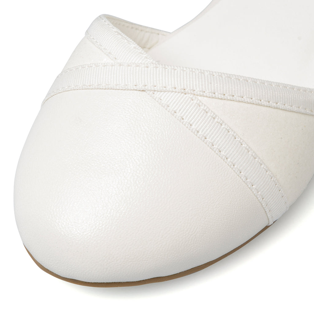 Ballerine bianche da ragazza con glitter 10 Baci