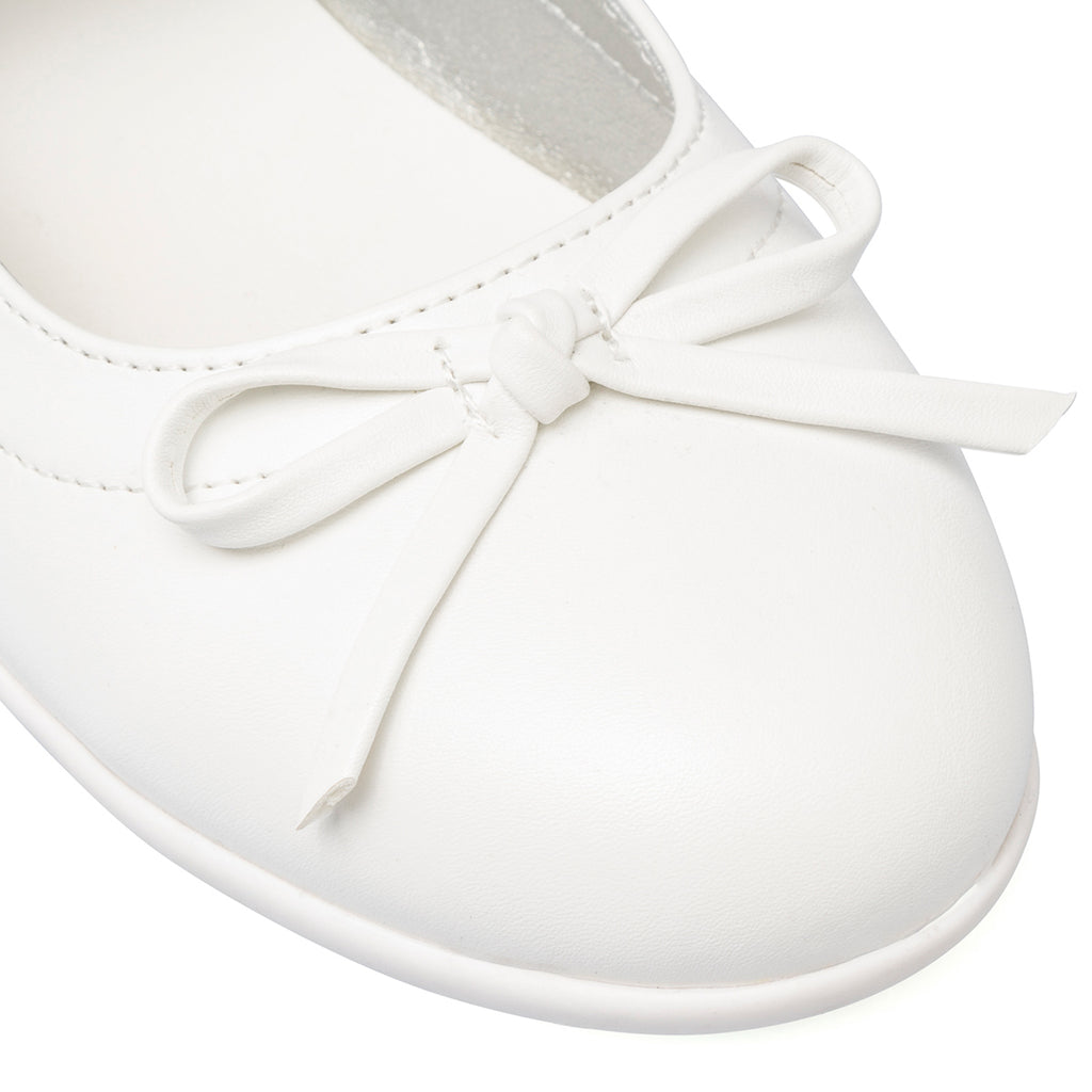 Ballerine bianche da Bambina e Ragazza con Strass sul cinturino 10 Baci