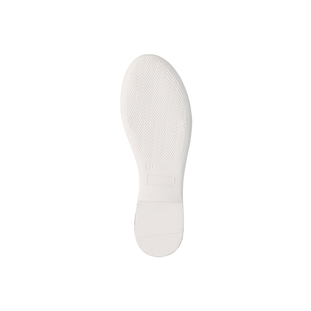 Ballerine bianche da ragazza con strass sul cinturino 10 Baci