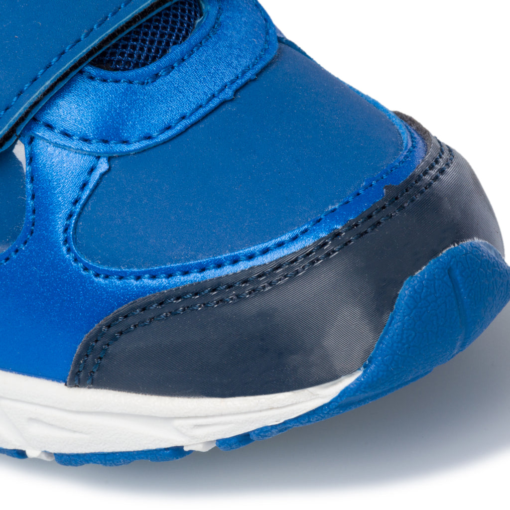 Sneakers blu con luci sulla suola e stampa Bing