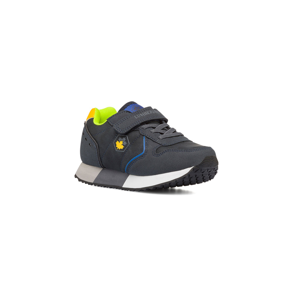 Sneakers blu da bambino con logo laterale Lumberjack Stormy