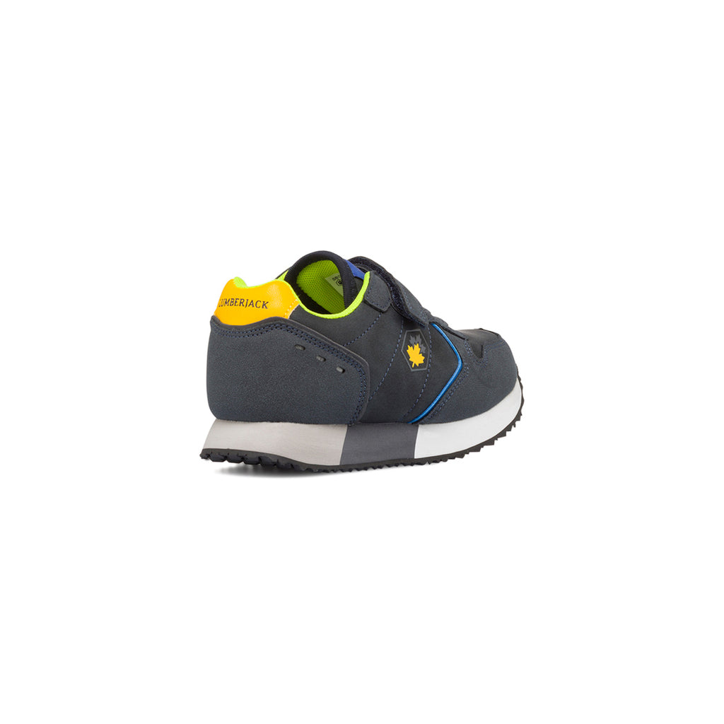 Sneakers blu da bambino con logo laterale Lumberjack Stormy