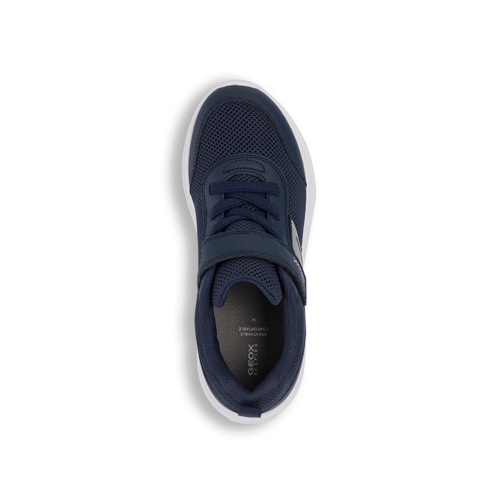 Sneakers traspiranti blu da bambino in tessuto mesh Geox Sprintye