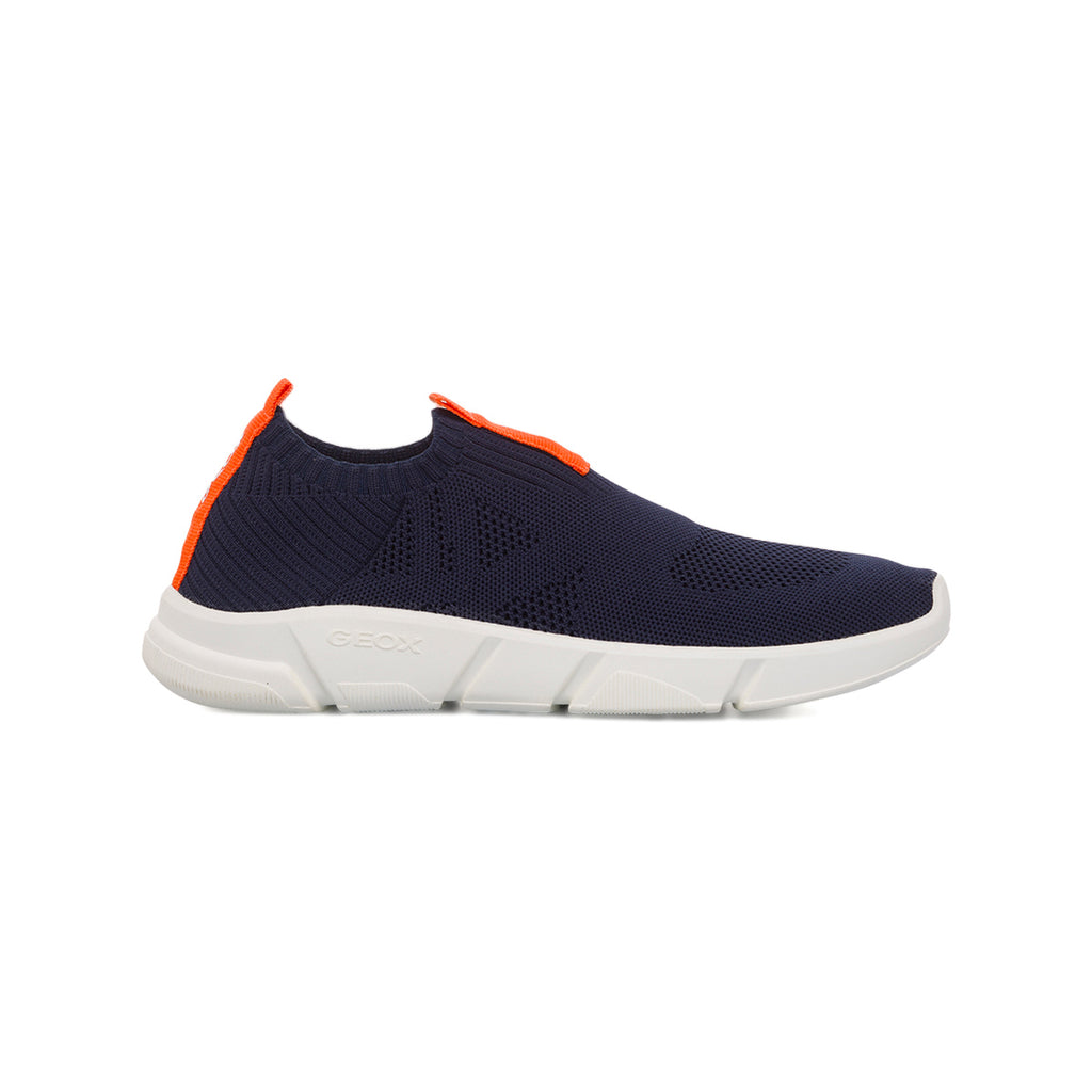Sneakers slip-on traspiranti blu da ragazzo in tessuto mesh Geox Aril