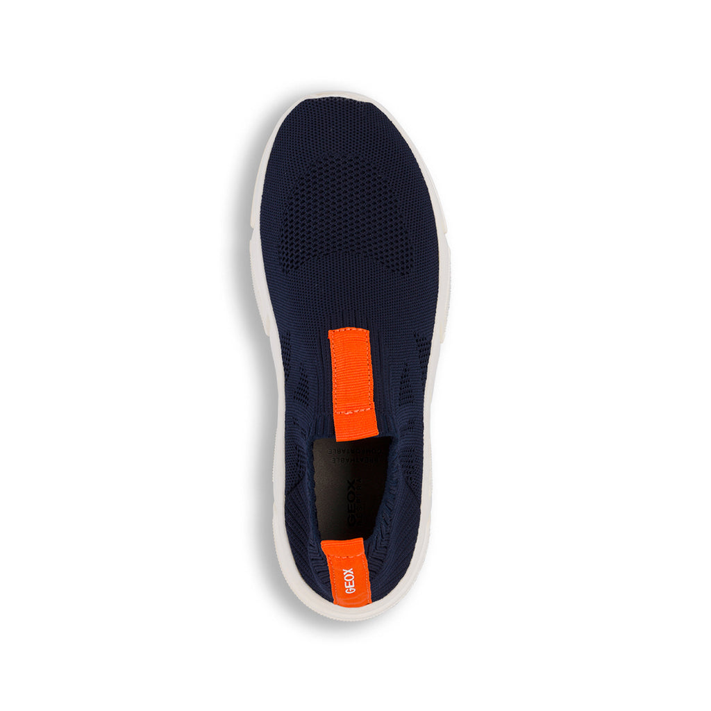Sneakers slip-on traspiranti blu da ragazzo in tessuto mesh Geox Aril